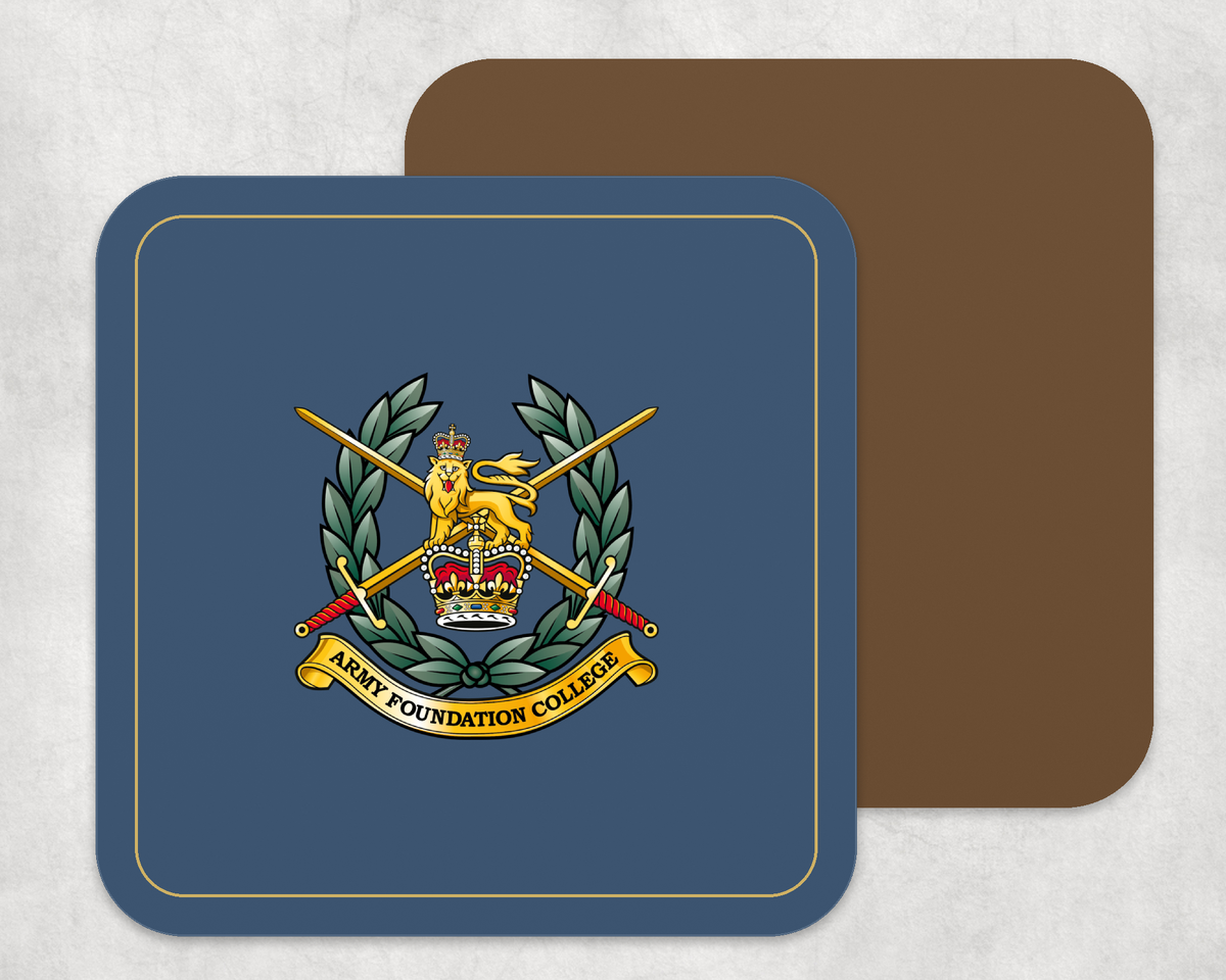 Army Foundation College - Placemat â€” Navy_Gold_Hardback_Coaster
