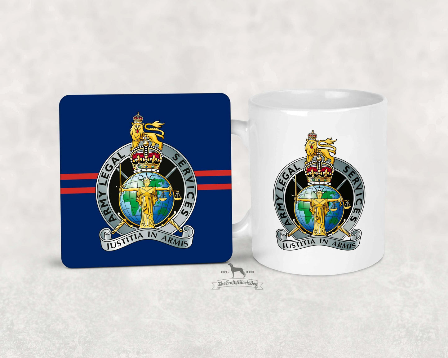Army Legal Services - MUG &amp; COASTER SET (New King's Crown)