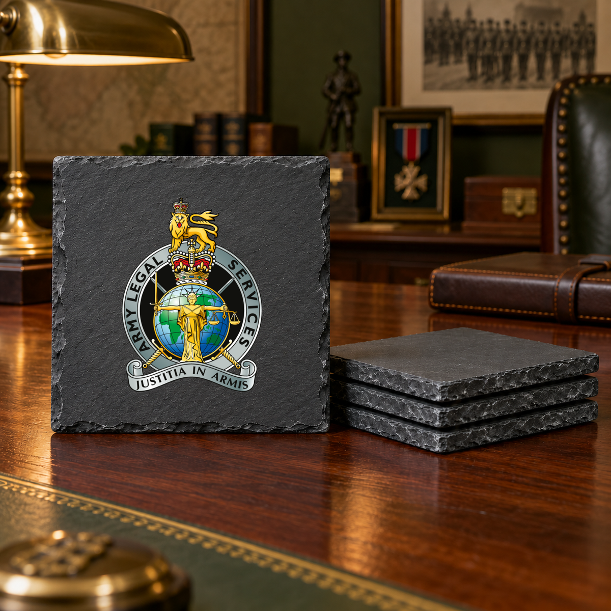 Army Legal Services - Slate Coaster Set | The Crafty Black Dog