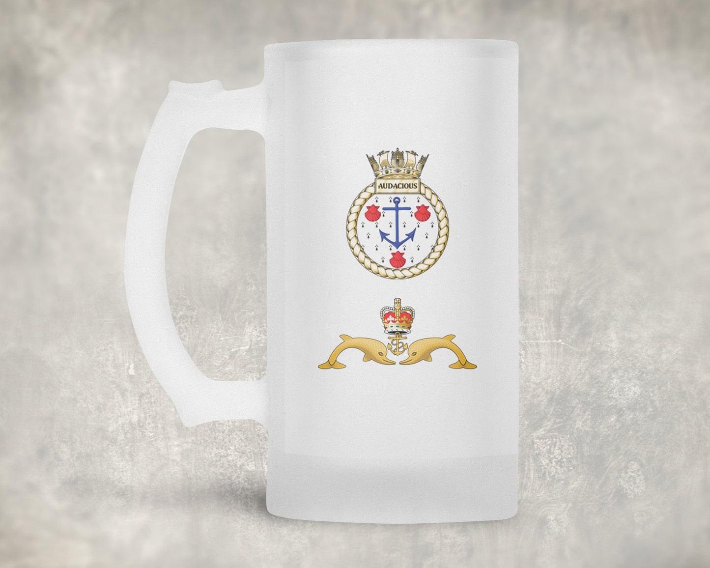 HMS Audacious - Frosted Stein/Tankard/Beer Mug - Frosted Stein/Tankard/Beer Mug