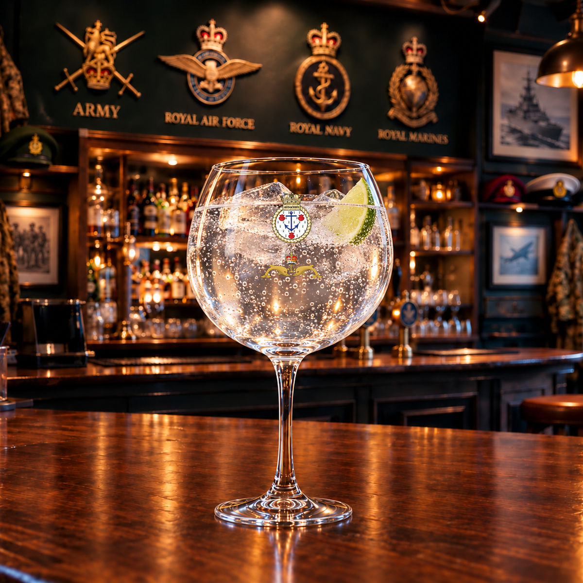 HMS Audacious - Gin Glass | The Crafty Black Dog