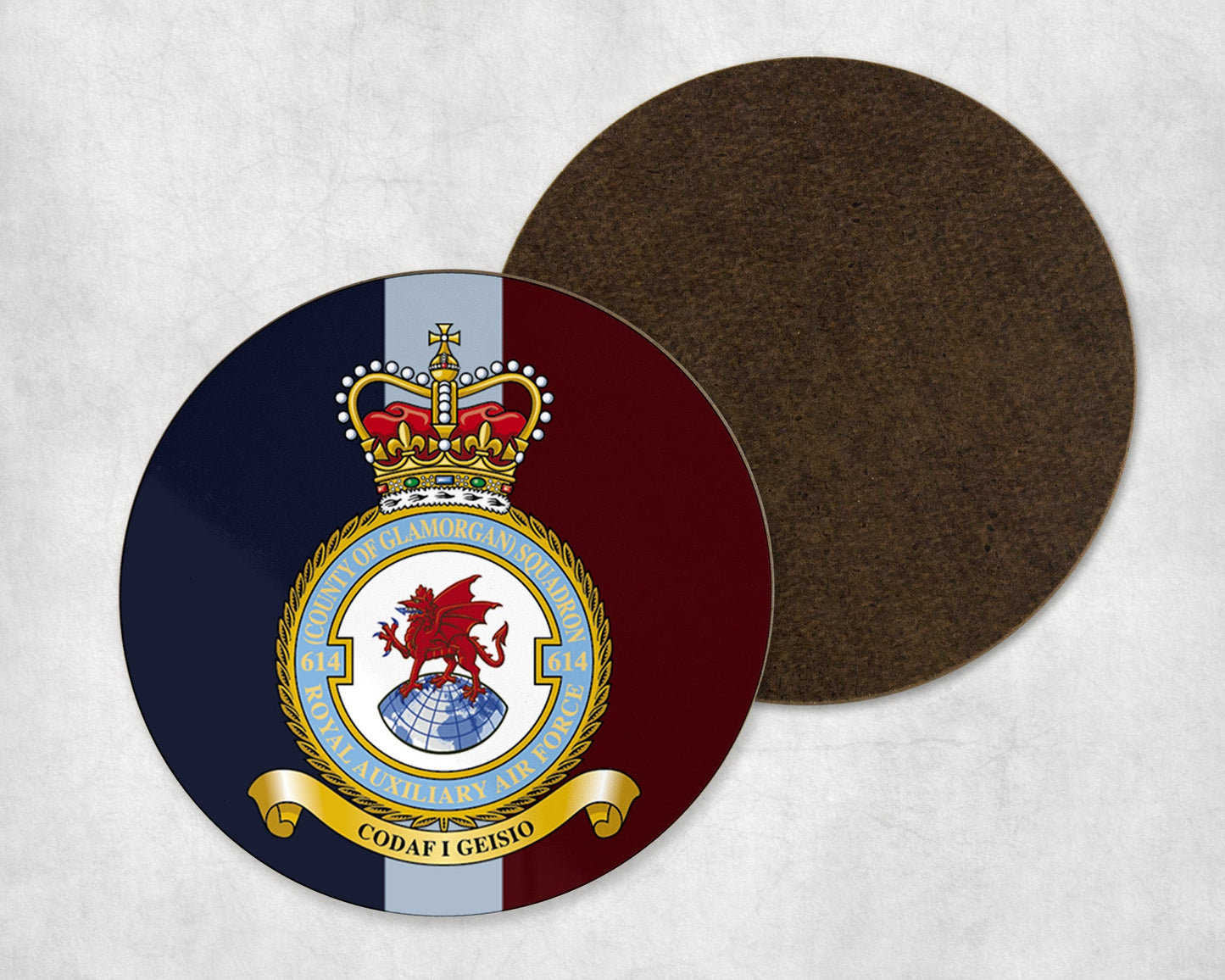 614 (County of Glamorgan) SQN RAuxAF - Round Coaster Set