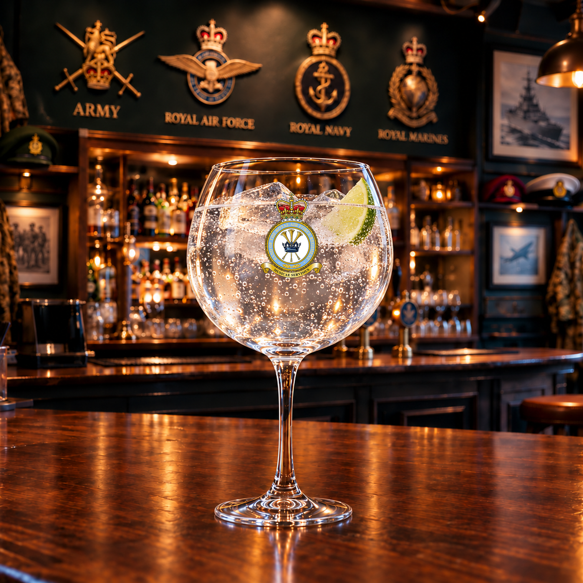RAF Regiment Band - Gin Glass | The Crafty Black Dog - Gin Glass | The Crafty Black Dog