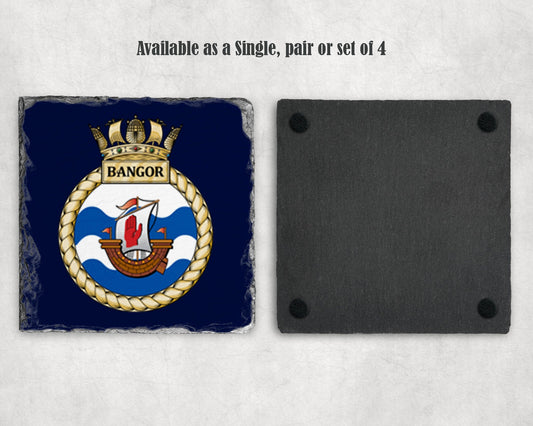 HMS Bangor - Slate Coaster