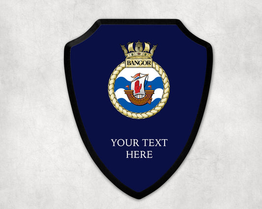 HMS Bangor - Royal Navy Printed Wall Shield