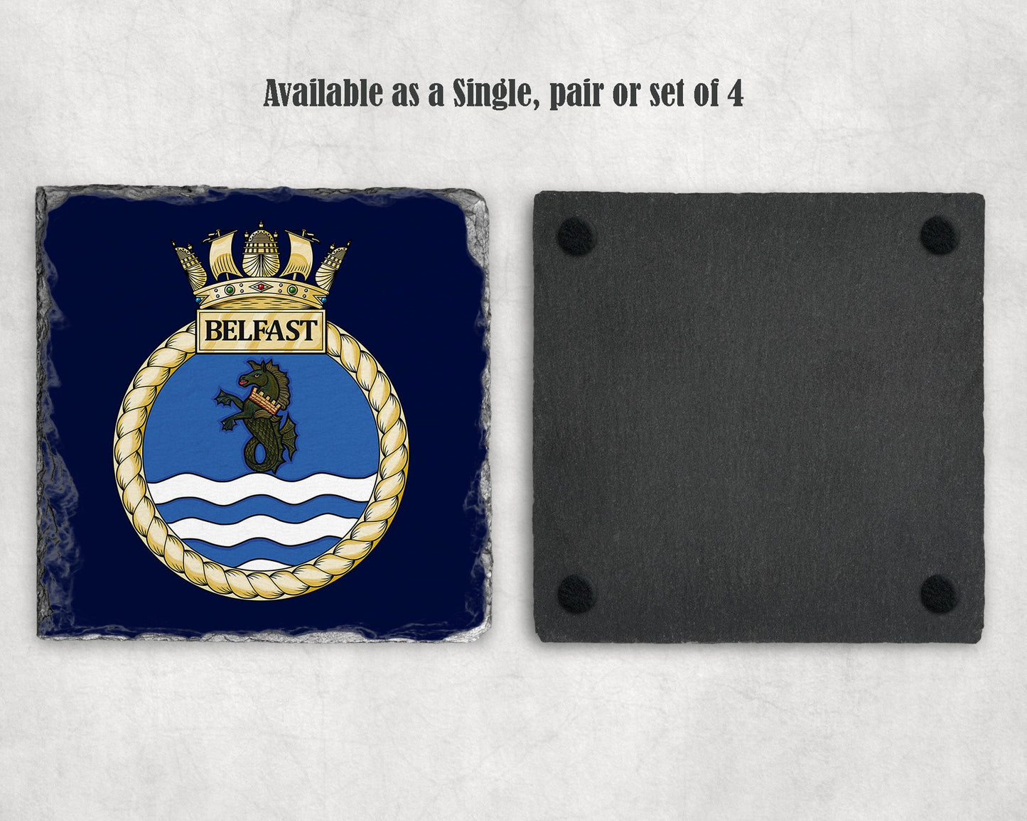 HMS Belfast - Slate Coaster