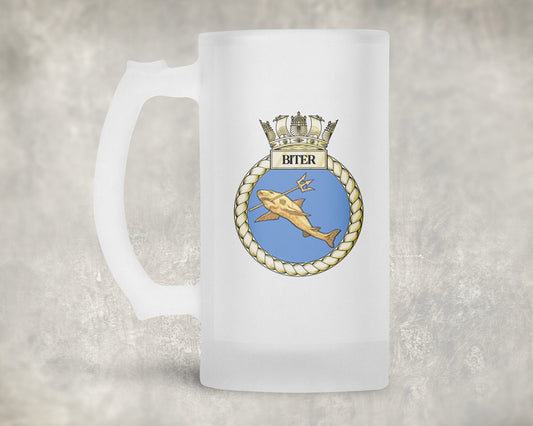 HMS Biter - Frosted Stein/Tankard/Beer Mug - Frosted Stein/Tankard/Beer Mug