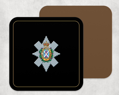 Blackwatch - Placemat | The Crafty Black Dog — Black_Gold_Hardback_Coaster copy