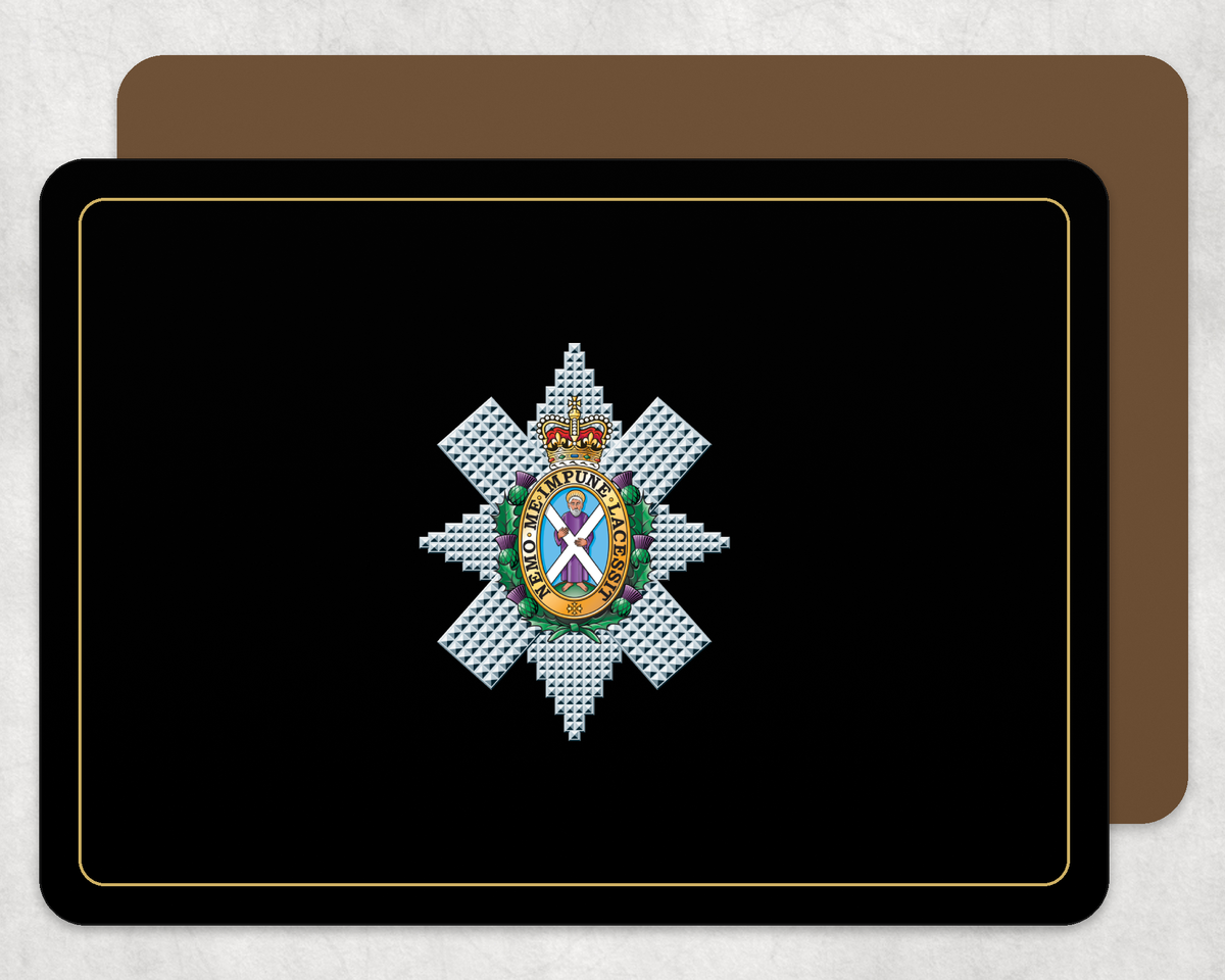 Blackwatch - Placemat | The Crafty Black Dog — Black_Gold_Hardback_Placemat