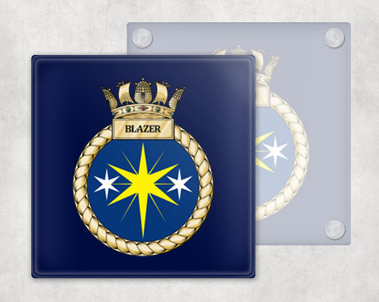 HMS Blazer - Glass Coaster