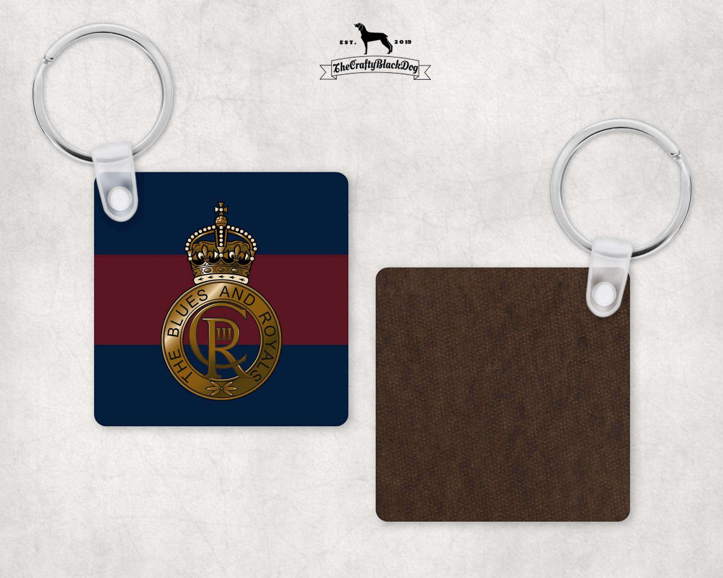 Blues and Royals - Square Key Ring (King's New Crown)