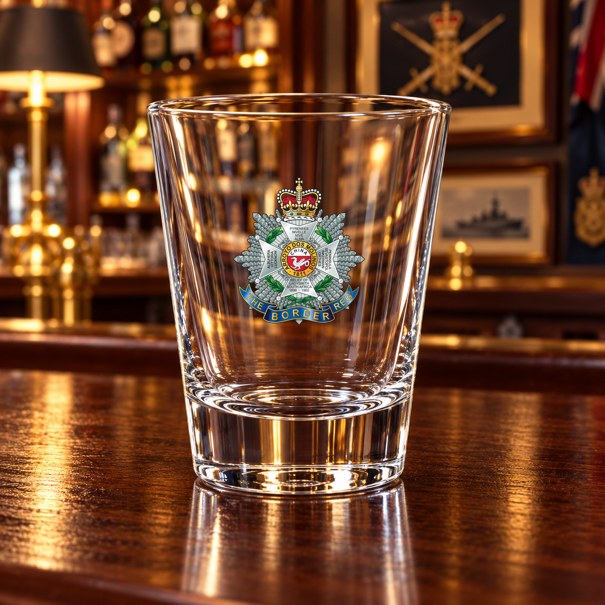 Border Regiment - Shot Glasses | The Crafty Black Dog — Frosted_Shot_Glass_Military_Bar_Smart_Object copy