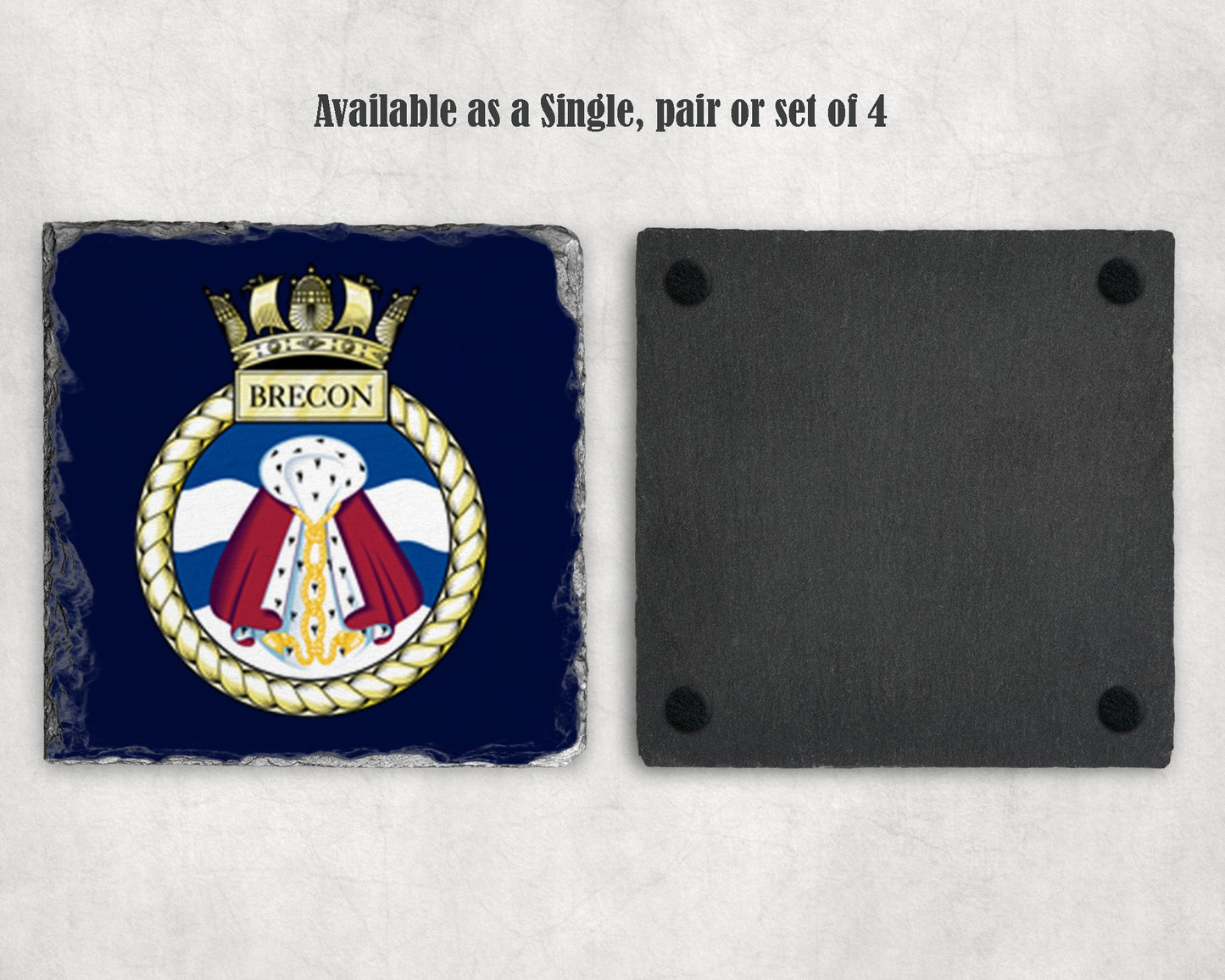 HMS Brecon - Slate Coaster