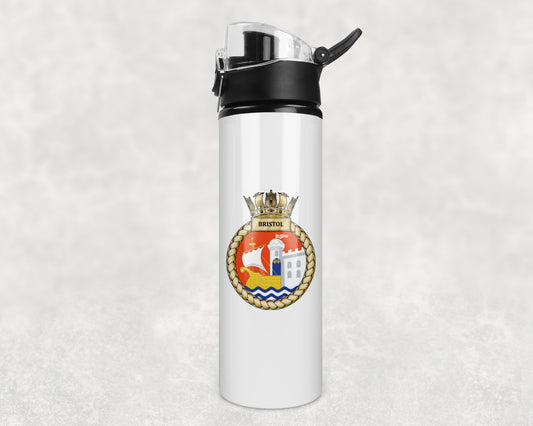 HMS Bristol - Flip Top Water Bottle