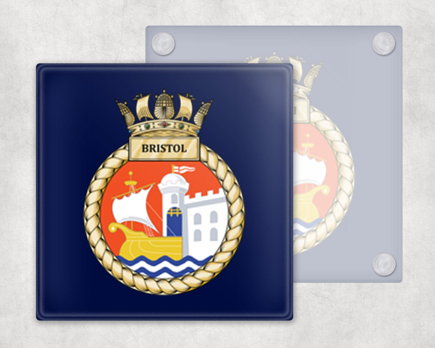 HMS Bristol - Glass Coaster