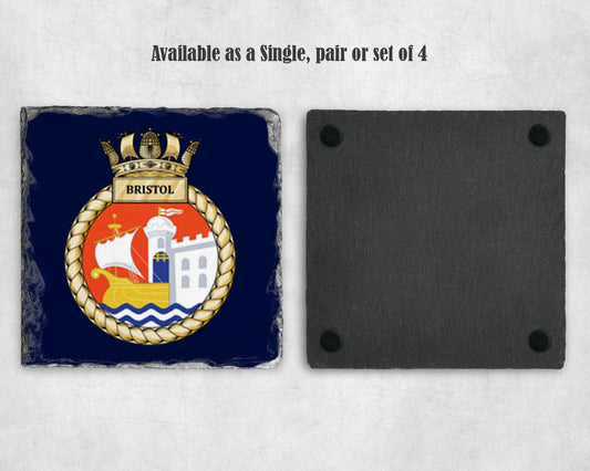 HMS Bristol - Slate Coaster