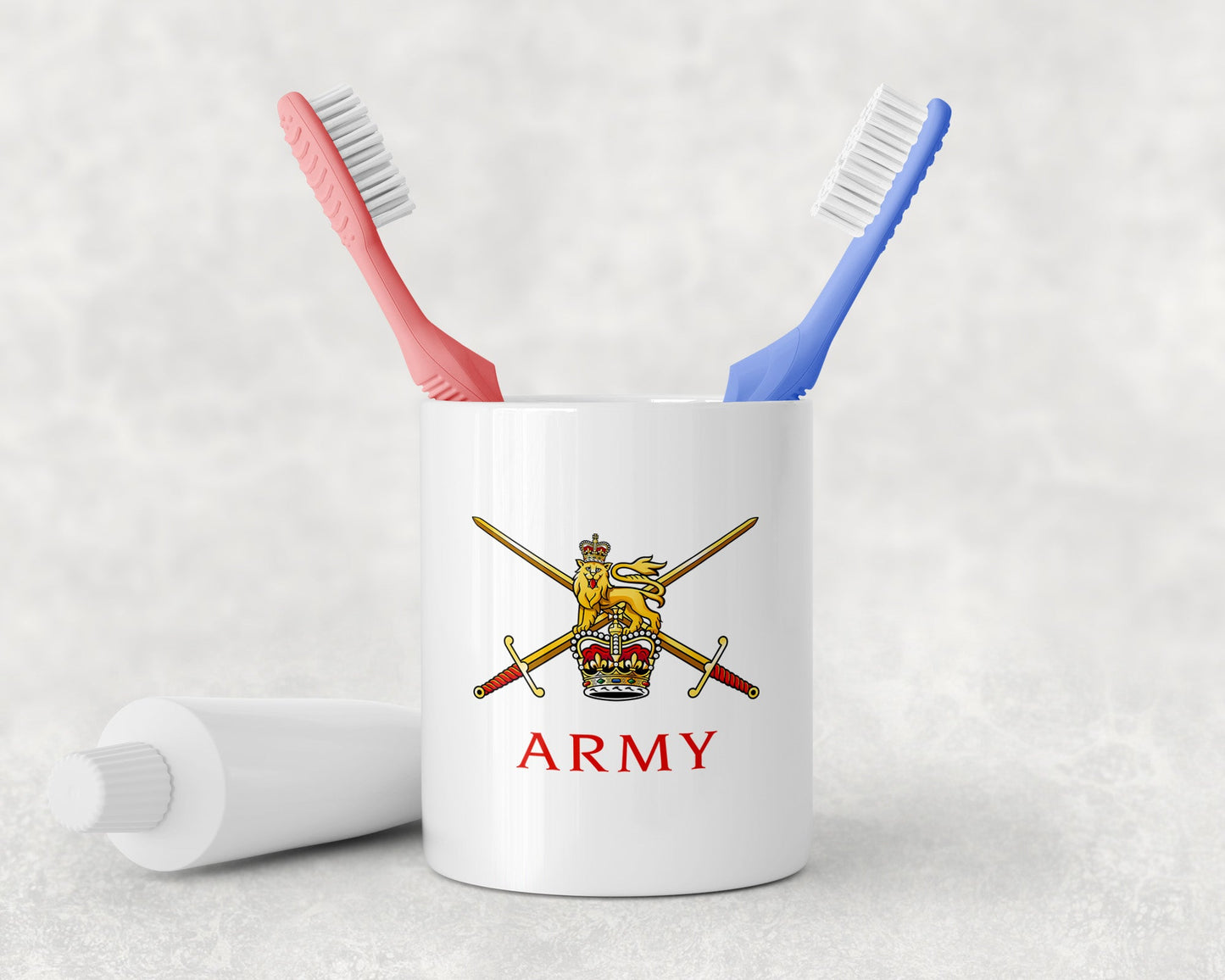 Army Badge - Toothbrush Holder and Soap Dispenser