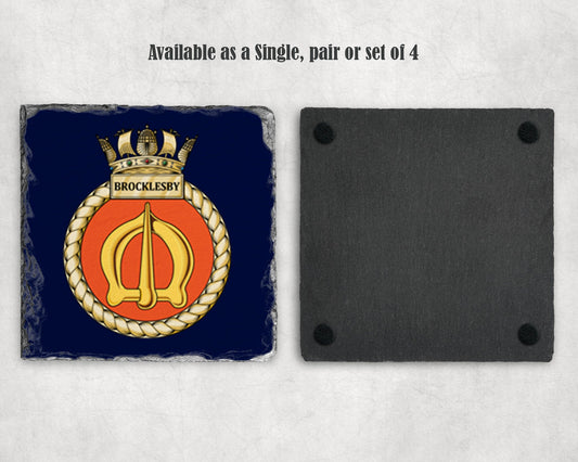 HMS Brocklesby - Slate Coaster