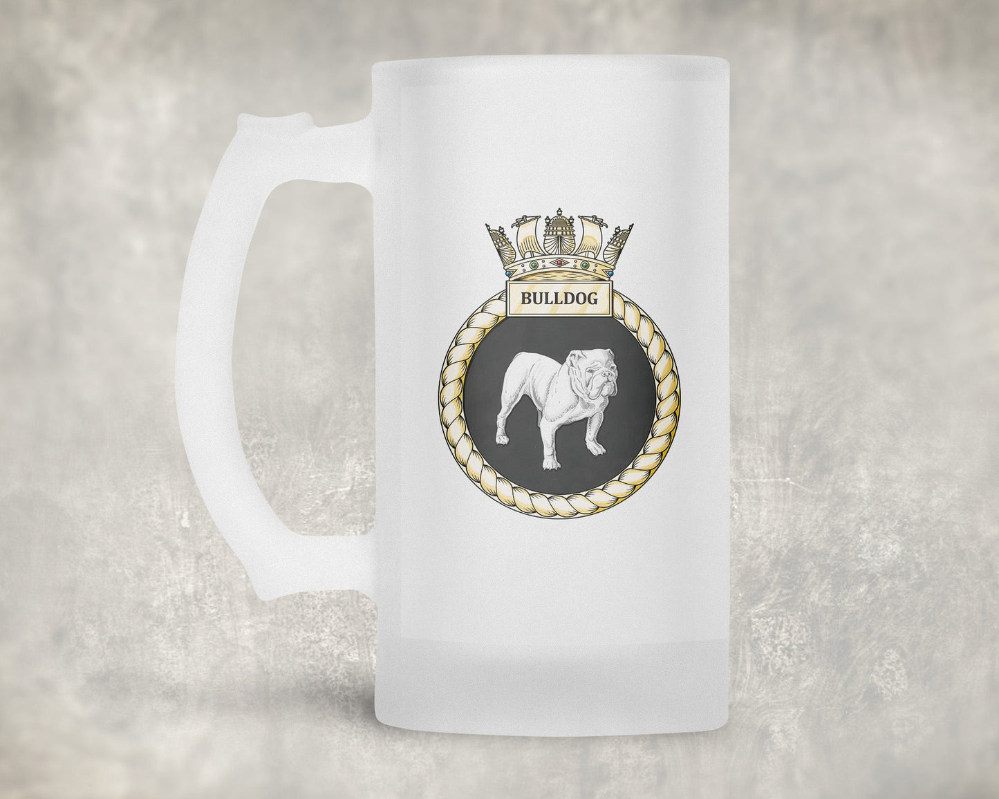 HMS Bulldog - Frosted Stein/Tankard/Beer Mug - Frosted Stein/Tankard/Beer Mug