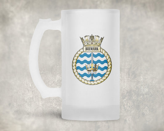 HMS Bulwark - Frosted Stein/Tankard/Beer Mug - Frosted Stein/Tankard/Beer Mug