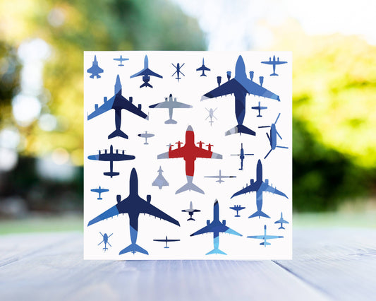 Gillian Jones Designs - Aircraft of the Royal Air Force Greeting Card