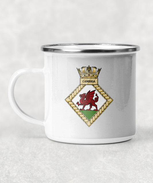 HMS Cambria - Enamel Mug