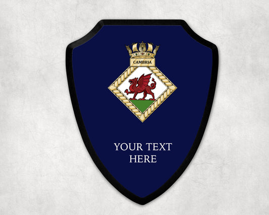 HMS Cambria - Royal Navy Printed Wall Shield