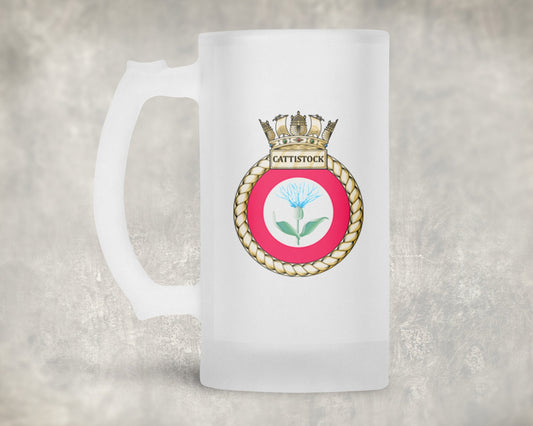 HMS Cattistock - Frosted Stein/Tankard/Beer Mug - Frosted Stein/Tankard/Beer Mug