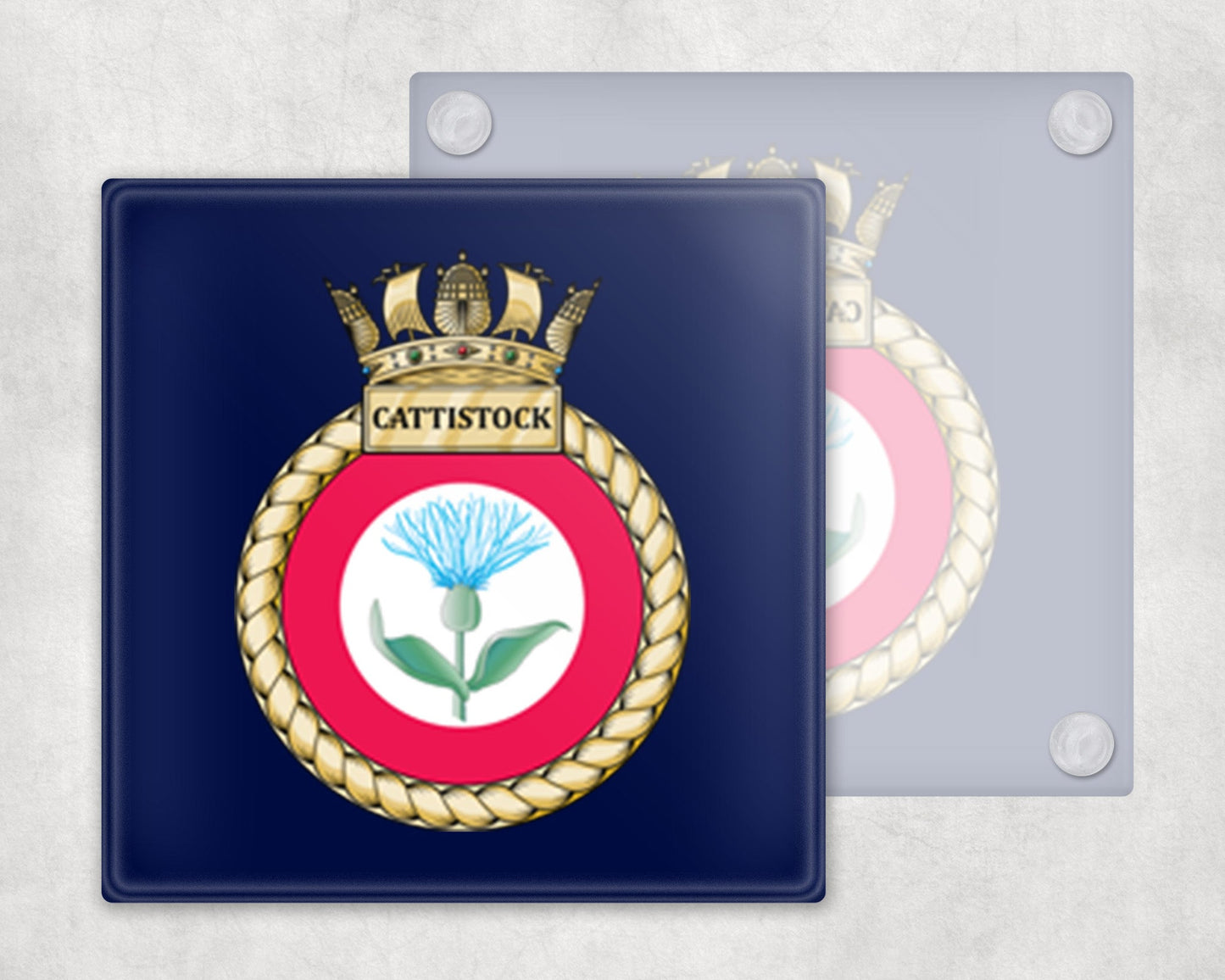 HMS Cattistock - Glass Coaster