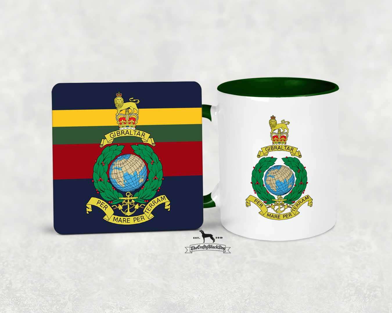 Royal Marines Corps Crest - Mug and Coaster Set