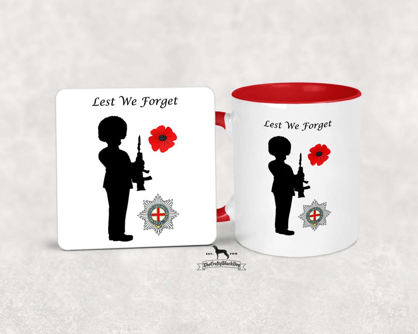 Lest We Forget - Coldstream Guards- MUG and COASTER SET