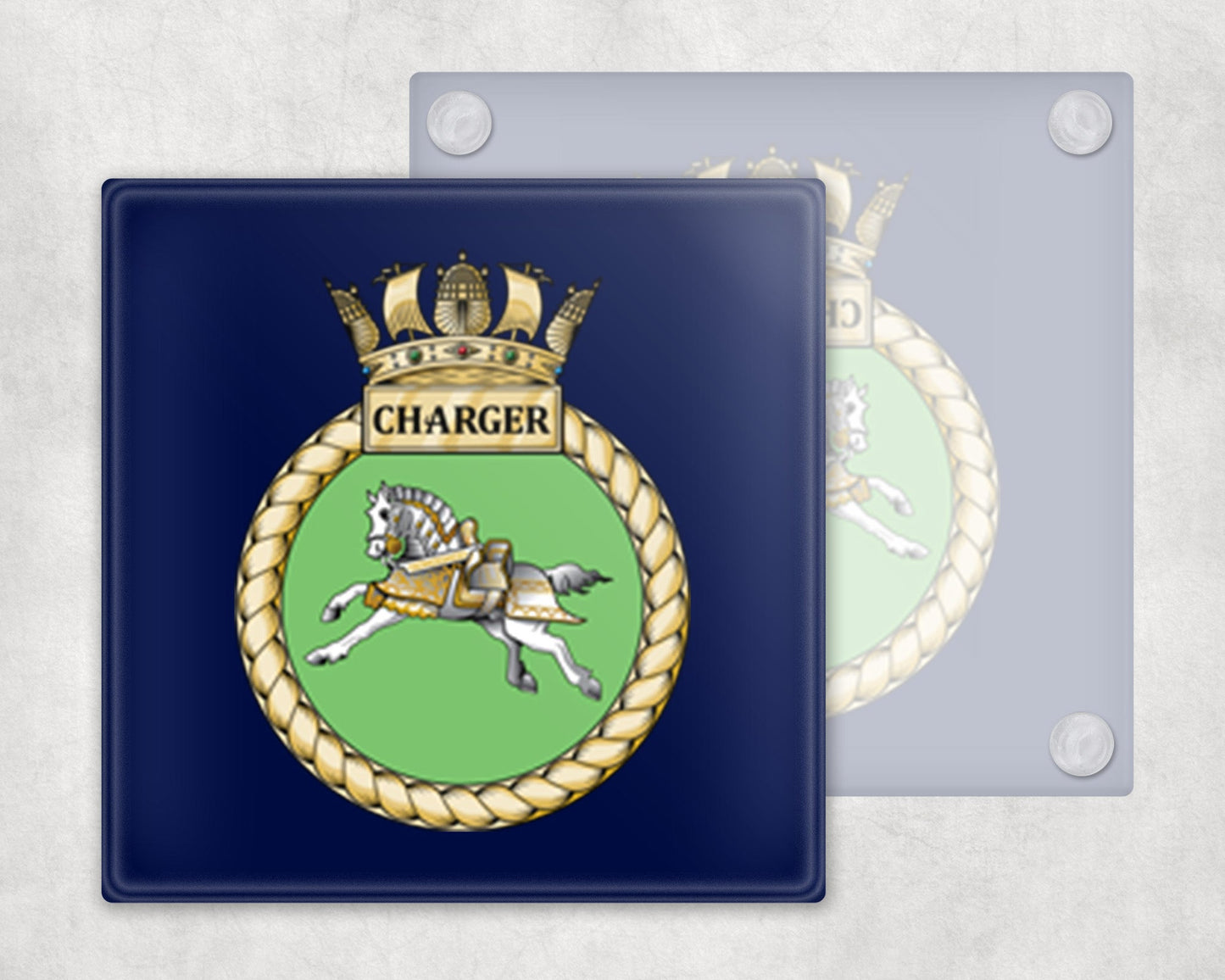 HMS Charger - Glass Coaster