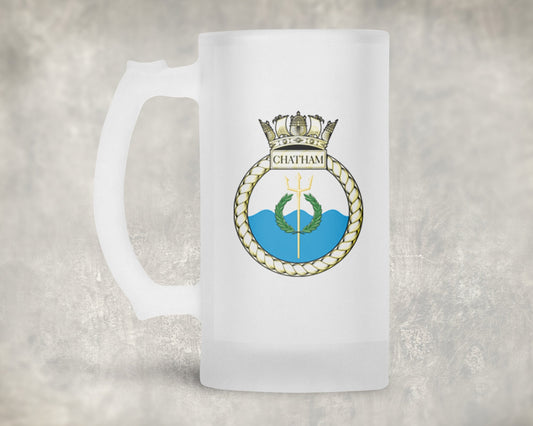 HMS Chatham - Frosted Stein/Tankard/Beer Mug - Frosted Stein/Tankard/Beer Mug