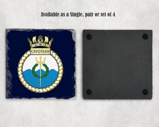 HMS Chatham - Slate Coaster