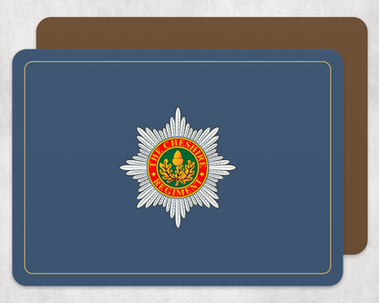 Cheshire Regiment - Placemat â€” Light_Navy_Gold_Hardback_Placemat-2 copy
