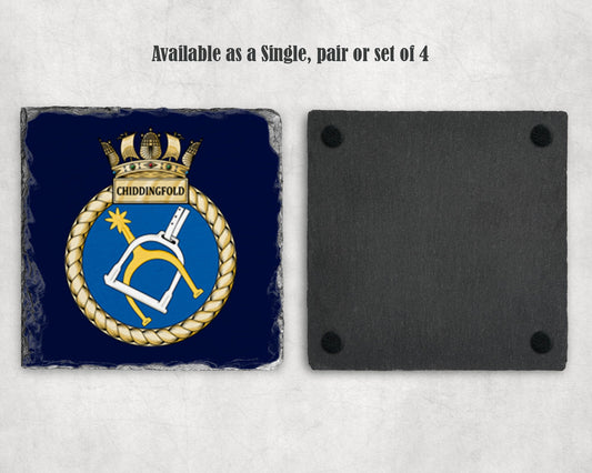 HMS Chiddingfold - Slate Coaster