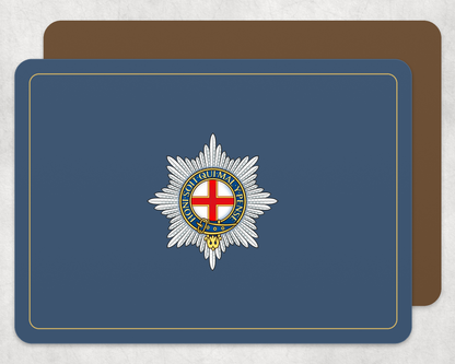 Coldstream Guards - Placemat â€” Light_Navy_Gold_Hardback_Placemat-2 copy