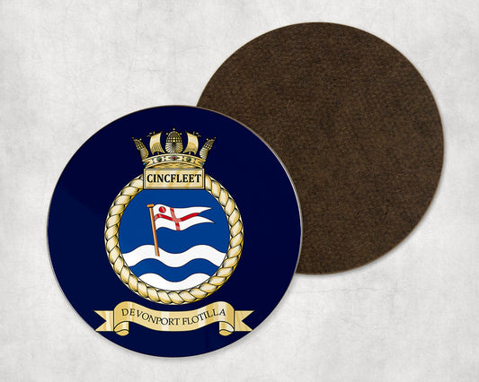 Commander Devonport Flotilla - Comdevflot - Round Coaster Set