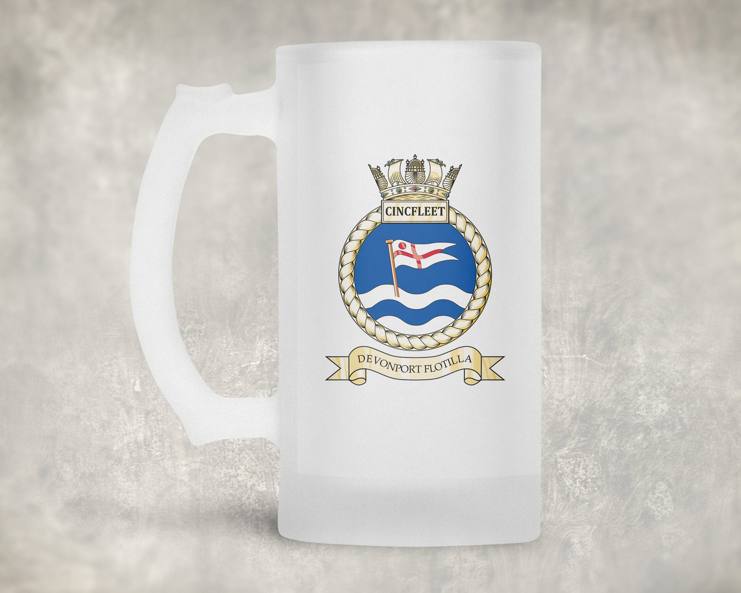 Commander Devonport Flotilla - Comdevflot - Frosted Stein/Tankard/Beer Mug - Frosted Stein/Tankard/Beer Mug