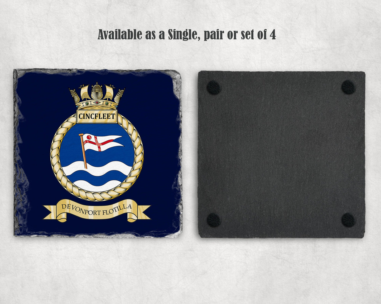 Commander Devonport Flotilla - Comdevflot - Slate Coaster