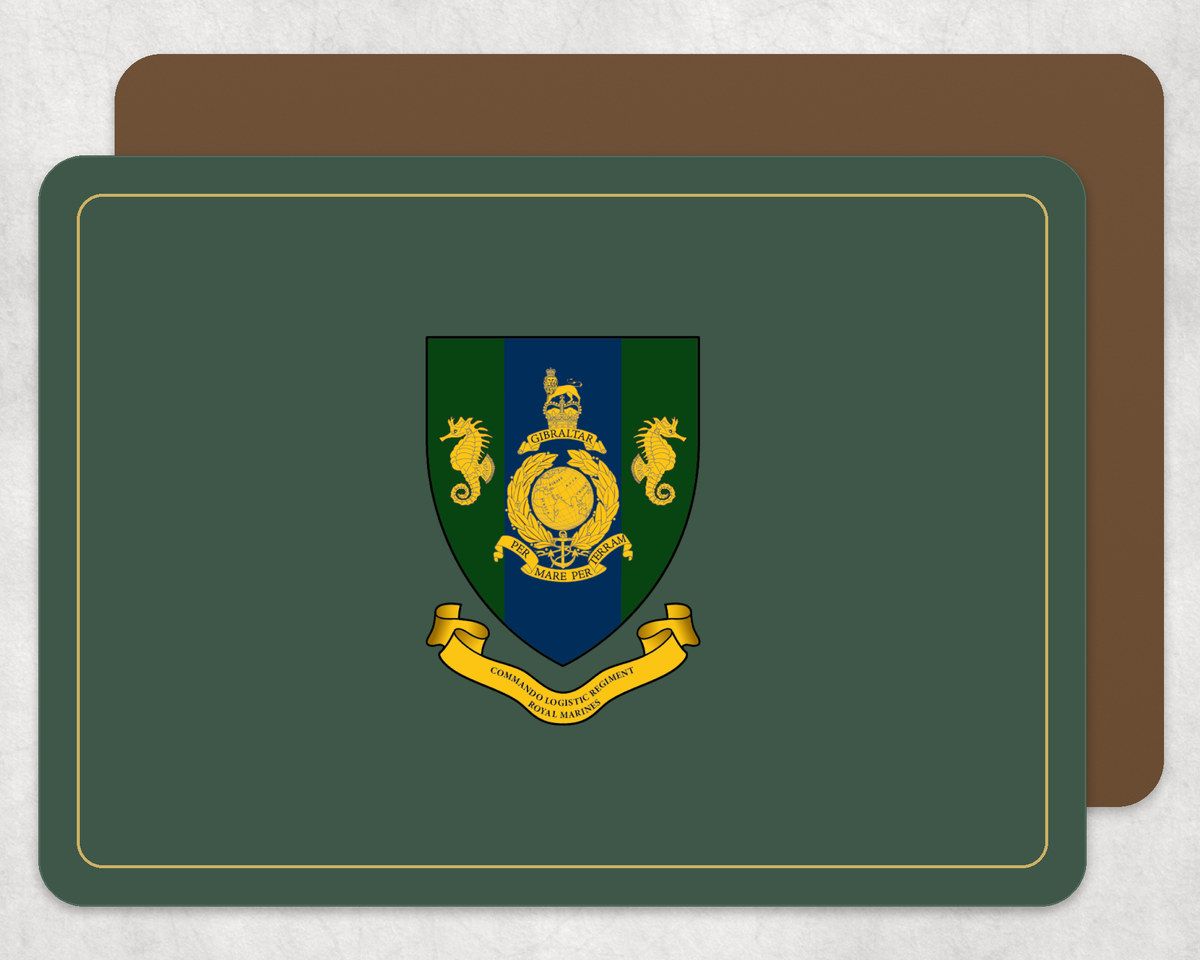 Commando Logistic Regiment RM (CLR) - Placemat â€” RM Coaster_3E5748_Gold_Border_Smart_Object copy