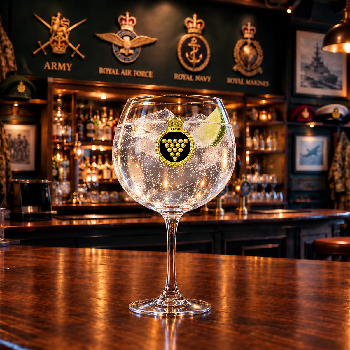 HMS Cornwall - Gin Glass | The Crafty Black Dog