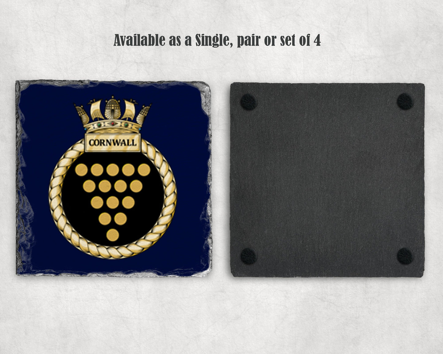 HMS Cornwall - Slate Coaster
