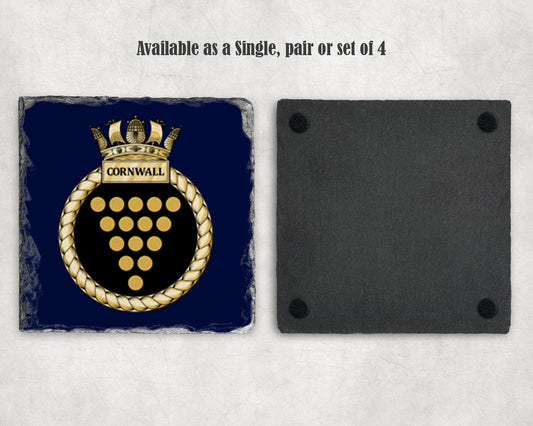 HMS Cornwall - Slate Coaster