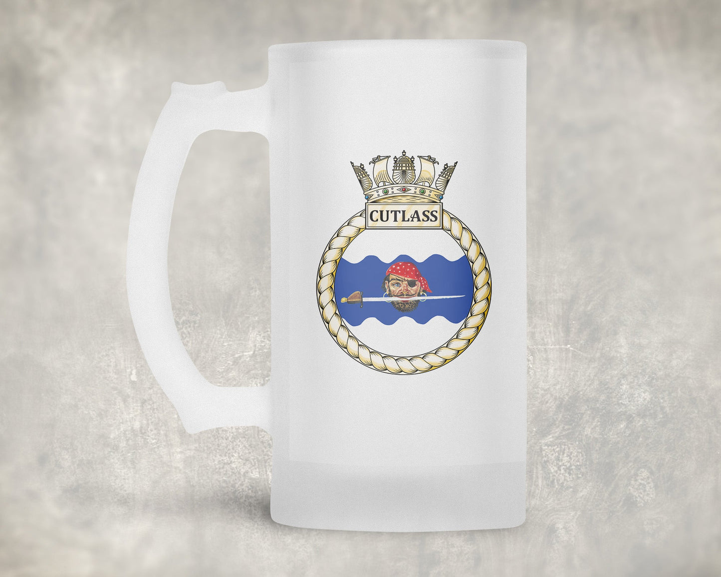 HMS Cutlass - Frosted Stein/Tankard/Beer Mug - Frosted Stein/Tankard/Beer Mug