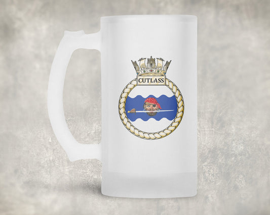 HMS Cutlass - Frosted Stein/Tankard/Beer Mug - Frosted Stein/Tankard/Beer Mug