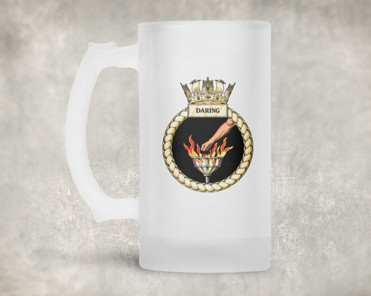 HMS Daring - Frosted Stein/Tankard/Beer Mug - Frosted Stein/Tankard/Beer Mug