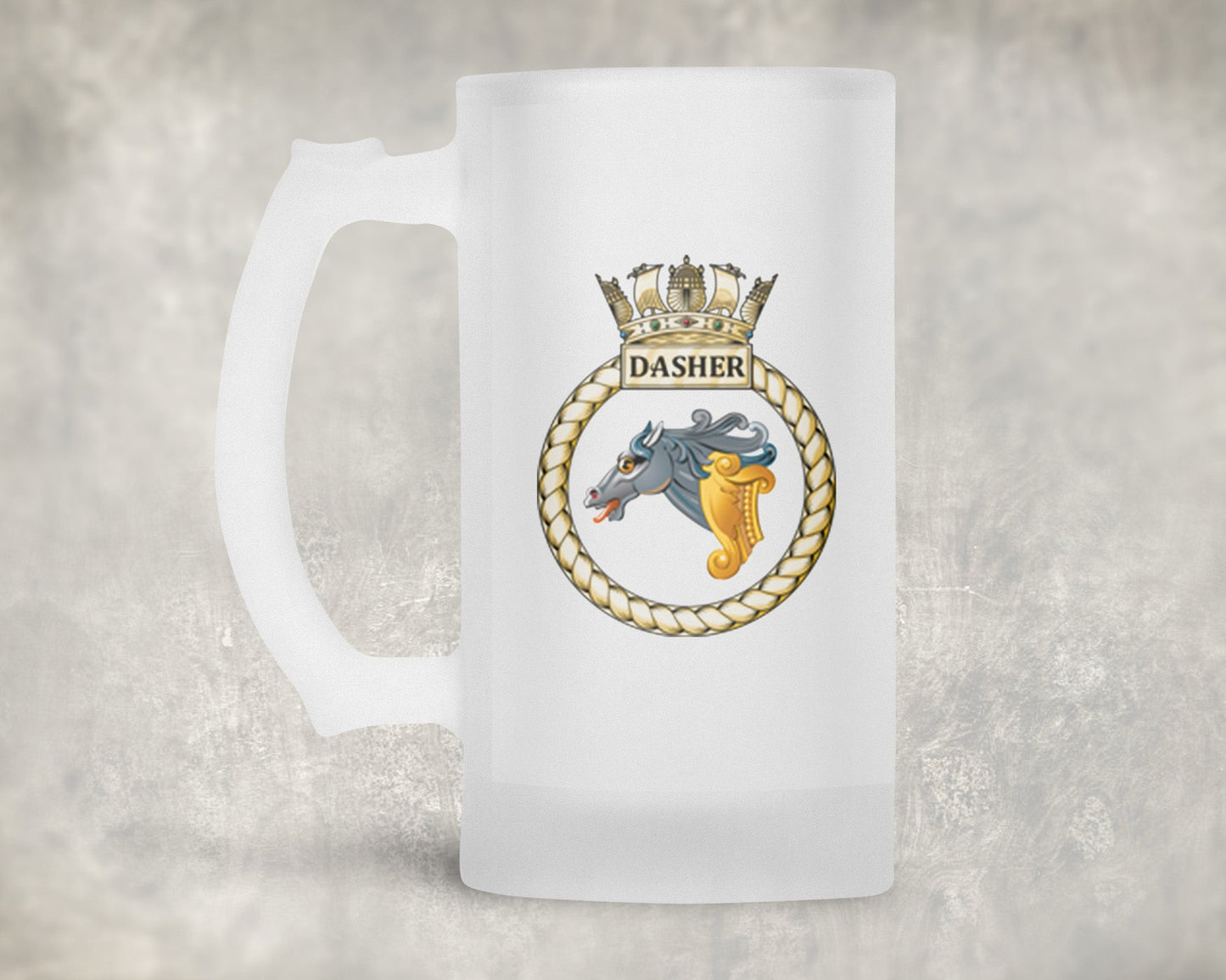 HMS Dasher - Frosted Stein/Tankard/Beer Mug - Frosted Stein/Tankard/Beer Mug