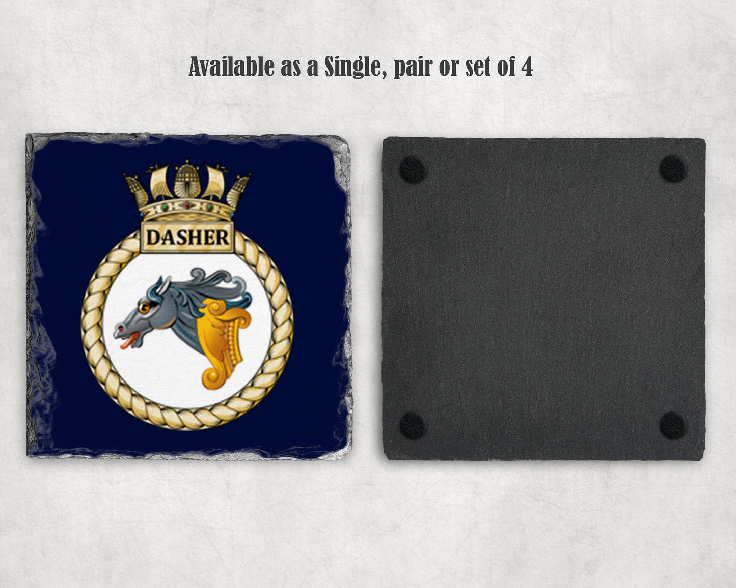 HMS Dasher - Slate Coaster