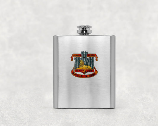 Devonshire & Dorset Regiment Crest - Hip Flask